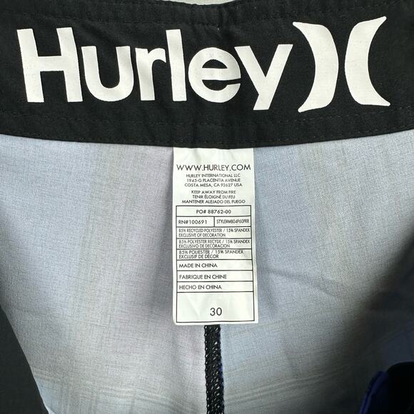 Hurley Phantom Board Shorts Men’s 30 Plaid Stretch - Picture 3 of 7